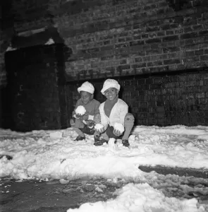 Brothers Prints: Eight year old Humbert and his six year old brother Somers Pedro seen here experiencing