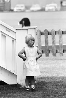 Three year old Zara Phillips, daughter of Princess Anne and Captain Mark Phillips