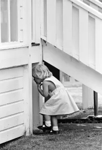 Three year old Zara Phillips, daughter of Princess Anne and Captain Mark Phillips