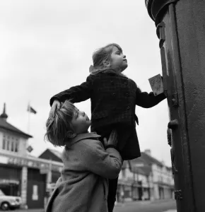 Royal Mail Prints: Two four year olds making sure that Father Christmas gets that letter in time