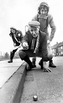 00101 Prints: Sixty four year olf Anti Brydon took on councillor Ian Gordon in a marble marathon