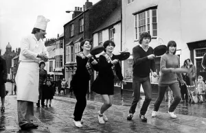 On yer Marks - Chef Roger Bacon from the Three Tuns Hotel in Durham gets the Shrove