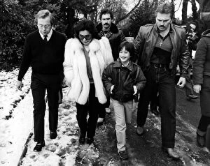 Images Dated 24th January 1984: Yoko Ono and her son Sean Lennon visit Strawberry Field in Liverpool. 24th January 1984