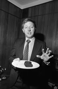 Miners Prints: Yorkshire mineworkers leader Arthur Scargill has it on a plate