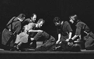A young Alan Rickman (Far Right) in Antony and Cleopatra at the RSC in Stratford directed