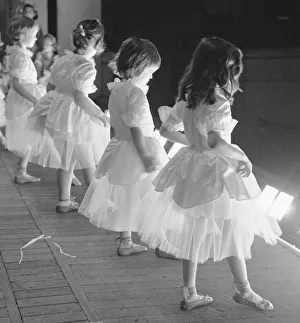 00100 Prints: Four young ballerinas seen here performing a scene from the ballet Sleeping Beauty