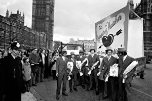 Young Conservatives demonstrate in favour for Mrs Margaret Thatcher in the lead up to