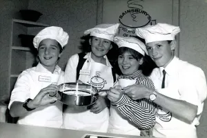 Four young cooks prepare and serve their own food ideas to four famous chefs at the Savoy