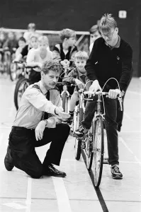 Young cyclists went through their paces during a safer cycling course at Huddersfield