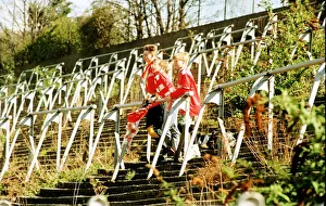 Stand Prints: Young fans gathered at The Valley, the abandoned Charlton Athletic football ground