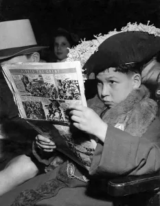Young John Hoffman from Thornhill Primary is the Mayor Hamelin but he stills reads his