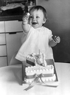 Girl Collection: Young Kristen Bullen pictured showing of her cake at her home in Catford
