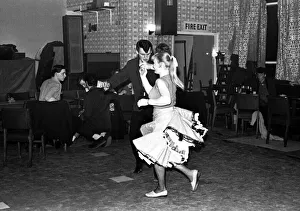 Some young people Rock and Roll dancing at a club in Gateshead on February 15, 1980