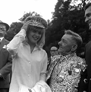 Square Prints: Young sixteen year old film starlet Sue Lyon actress who played Lolita with Pearly King