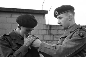 Two young soldiers at Royal Engineers recruiting scheme at Giillingham in Kent