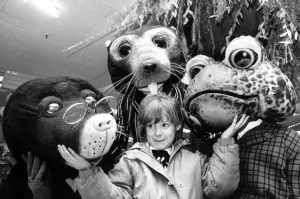 Young Verity met some old friends from Wind in the Willows when she got a sneak preview