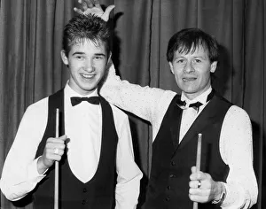Waist Coat Prints: The youngest professional snooker player ever Stephen Hendry (left