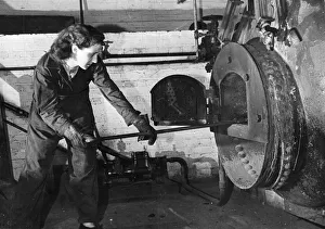 Heat Prints: The youngest stoker in the country. Pictured is 17 years old Marjorie Firth