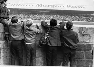 Youngsters at Ninian Park, home of Cardiff City football club