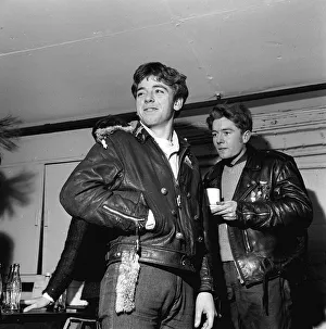 Youth Culture Mod and Rockers October 1963 Two Rockerss wearing their leather