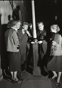 Youth Culture Teddy boy Tony Reuter leader of the Elephant Boys gang seen here
