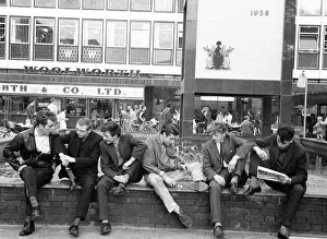 Youths in Stevenage, Hertfordshire. 13th October 1959