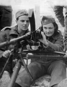 Yugoslav partisans of Marshal Titos Yugoslav National Liberation Army are making
