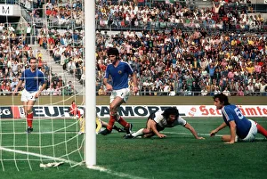 Yugoslavia v West Germany World Cup 1974 football Mueller scores 2nd goal