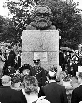 Yuri Gagarin the first man in space seen here in Highgate Cemetery where he laid a wreath