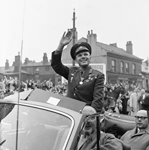 01168 Prints: Yuri Gagarin, Soviet Cosmonaut, the first human to journey into outer space when his