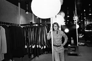 Yves Saint Laurent, designer, pictured at his first London Rive Gauche store on New Bond