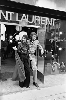 Loulou Prints: Yves Saint Laurent, designer pictured with muse Louise de La Falaise, aka Loulou