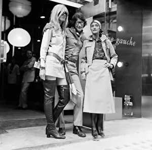 00757 Prints: Yves Saint Laurent, designer pictured outside his first London Rive Gauche store on New