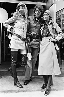 00756 Prints: Yves Saint Laurent, designer pictured outside his first London Rive Gauche store on New