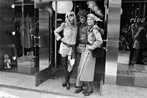 00756 Prints: Yves Saint Laurent, designer pictured outside his first London Rive Gauche store on New