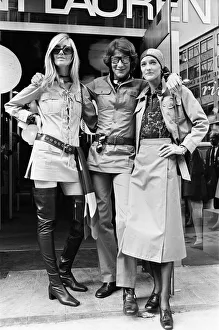 00756 Prints: Yves Saint Laurent, designer pictured outside his first London Rive Gauche store on New
