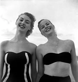 Yvonne Marsh and Ann Hanslip seen here on the beach at West Wittering
