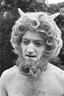 Horns Prints: Zany comedian Marty Feldman seen here as the god Pan in Holland Park, London