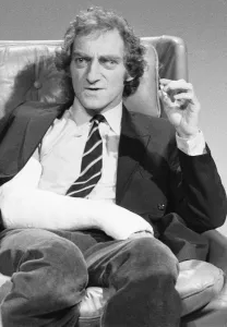 Armchair Prints: Zany comedian Marty Feldman seen here on the set of his new television series
