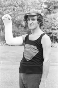 00278 Prints: Zany comedian Marty Feldman seen here on the set of his new television series