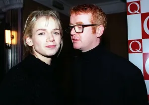 Zoe Ball and Chris Evans at Q Music Awards November 1997 The rival DJs pose together for