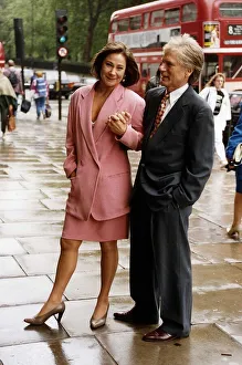 Zoe Wanamaker Actress and Adam Faith Actor and former 60s Pop Singer hold hands while