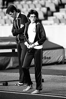 Zola Budd barefoot at Crystal Palace. 25th April 1984